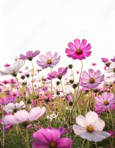 flower field border isolated on white background © Marko