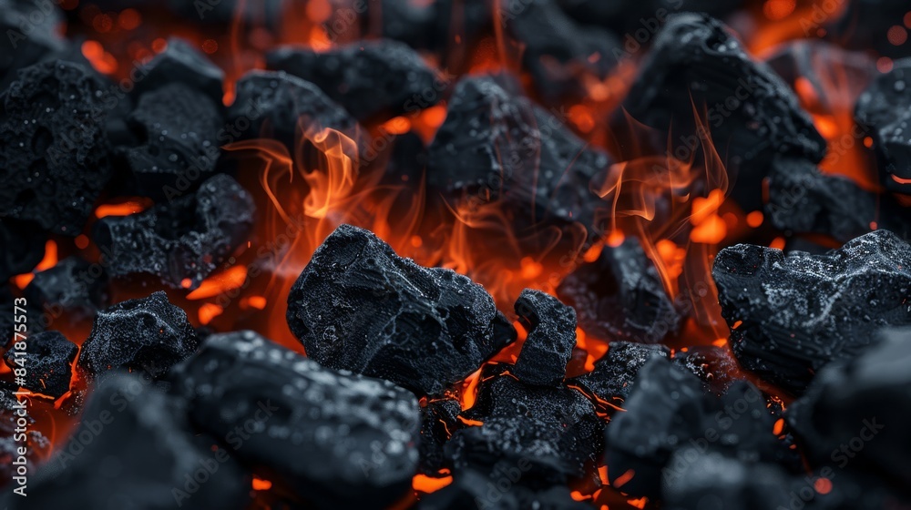 Incandescent charcoal embers with beautiful orange and reddish tones. High quality photo Incandescent charcoal embers with beautiful orange and reddish tones. High quality photo