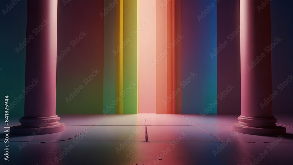 3D Abstract Futuristic Various Shapes with Beautiful Gradation Colors Background 3D Abstract Futuristic Various Shapes with Beautiful Gradation Colors Background