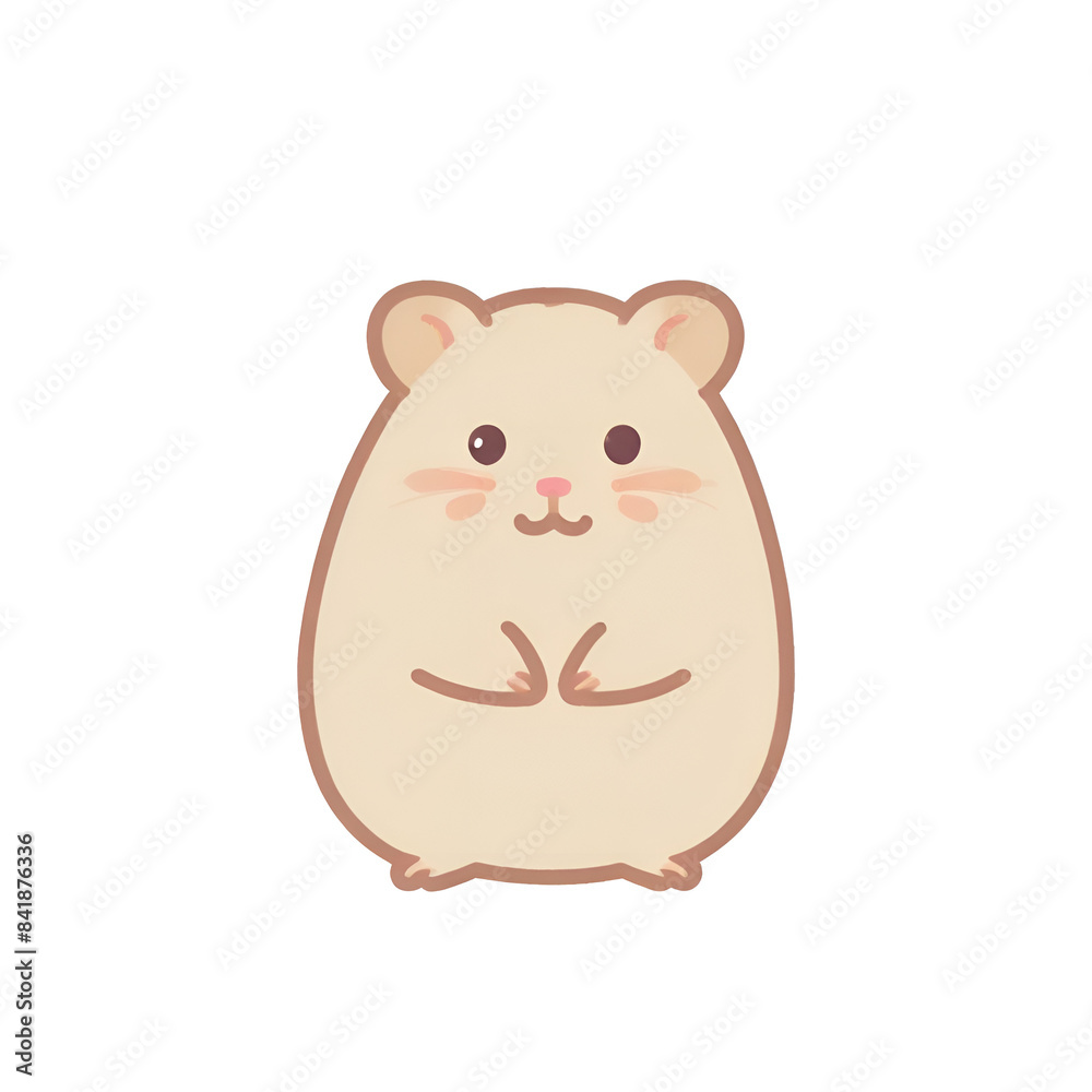 Hamster transparent, cute icon, simple icon, PNG, can be used easily and conveniently.