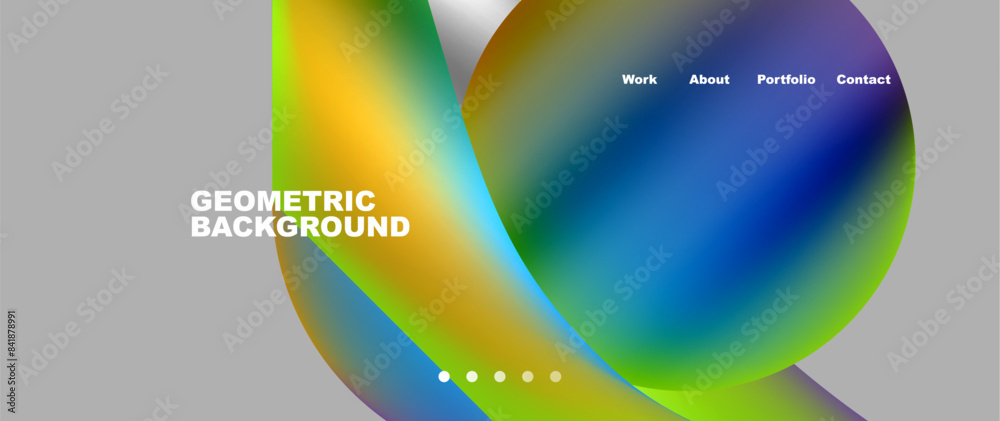 Web page design with geometric elements - circle and wave. Techno art concept. Vector Illustration For Wallpaper, Banner, Background, Card, Book Illustration, landing page Web page design with geometric elements - circle and wave. Techno art concept. Vector Illustration For Wallpaper, Banner, Background, Card, Book Illustration, landing page