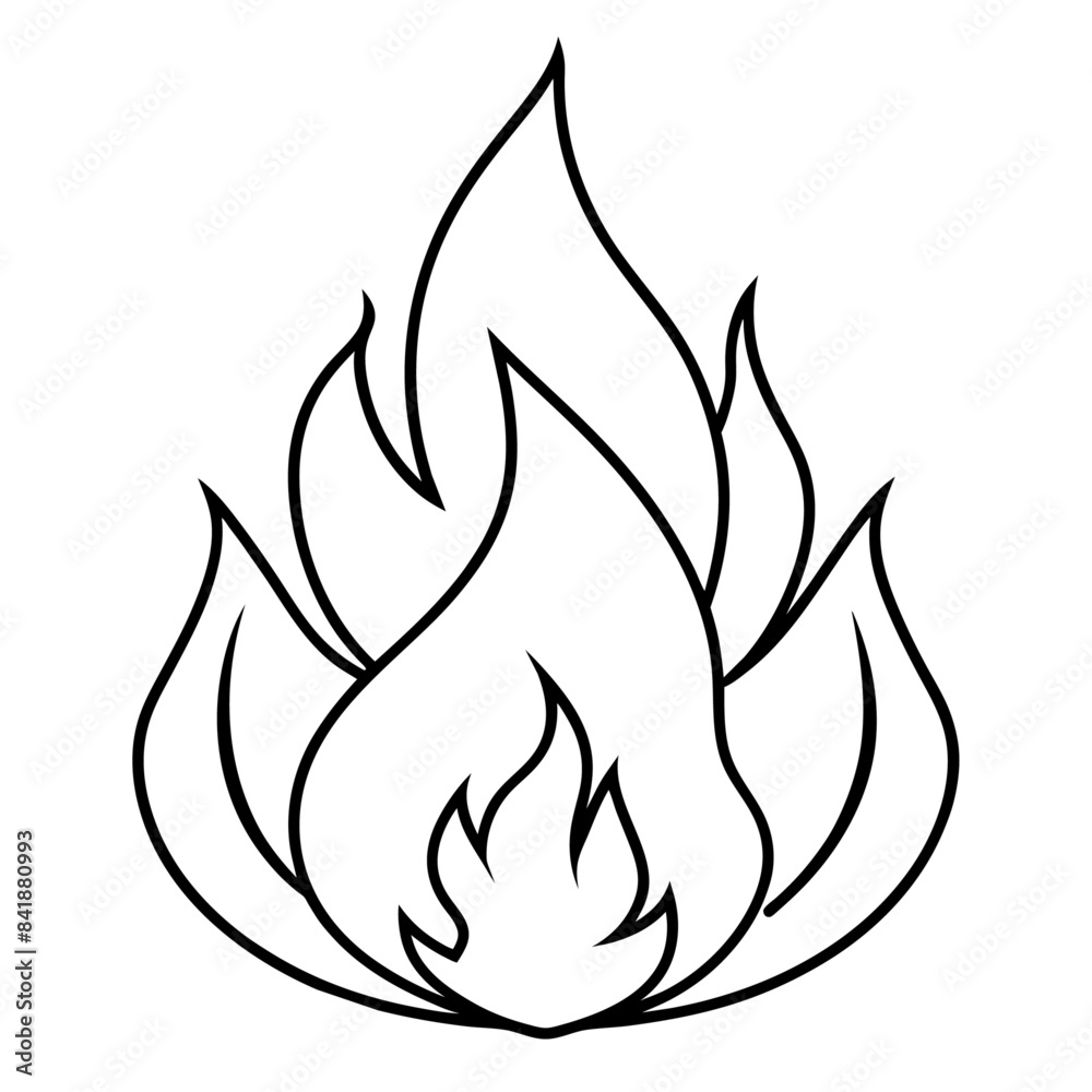 Fire cartoon vector clipart Illustration