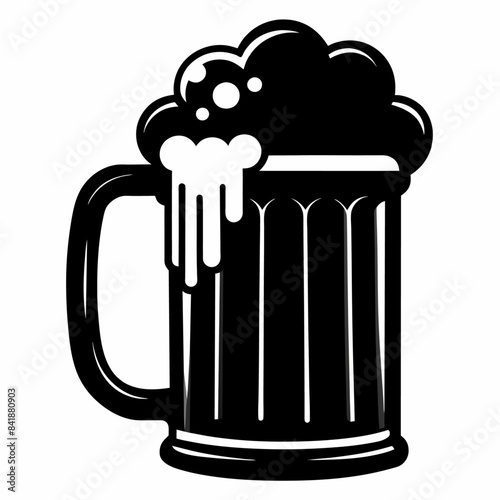 Beer black silhouette illustration