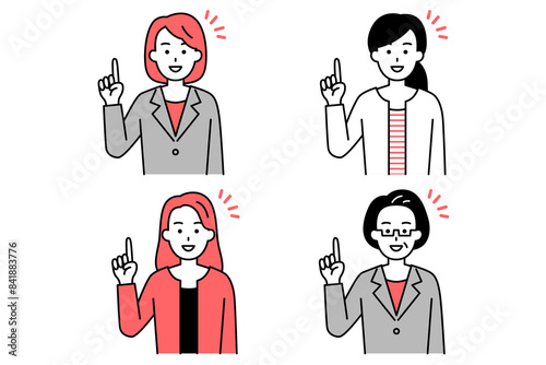 女性のビジネスパーソンのセット（アイデア）