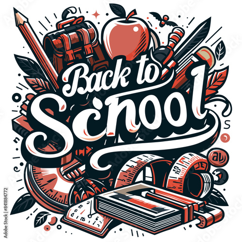 School Days Ahead: Back to School Vector Art.