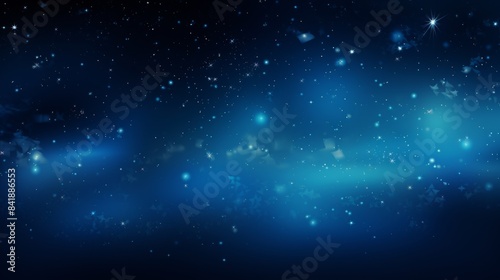 A blue sky with stars and a mountain in the background