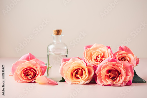 Roses and perfumed water, essential oil.