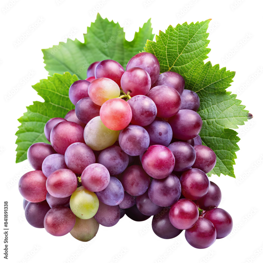 Obraz premium bunch of grapes isolated on transparent background.