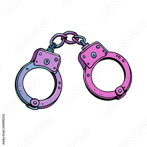 Handcuffs. icon on white background
