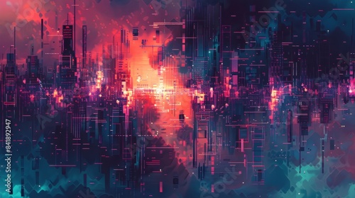 abstract pixel art background 