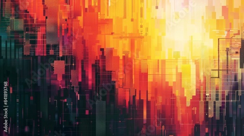 Wallpaper Mural abstract pixel art background  Torontodigital.ca