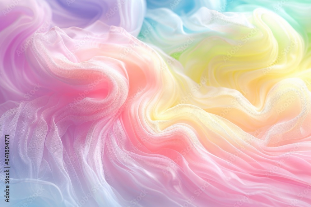 A close up shot of a rainbow colored fabric with vibrant colors and intricate texture A close up shot of a rainbow colored fabric with vibrant colors and intricate texture