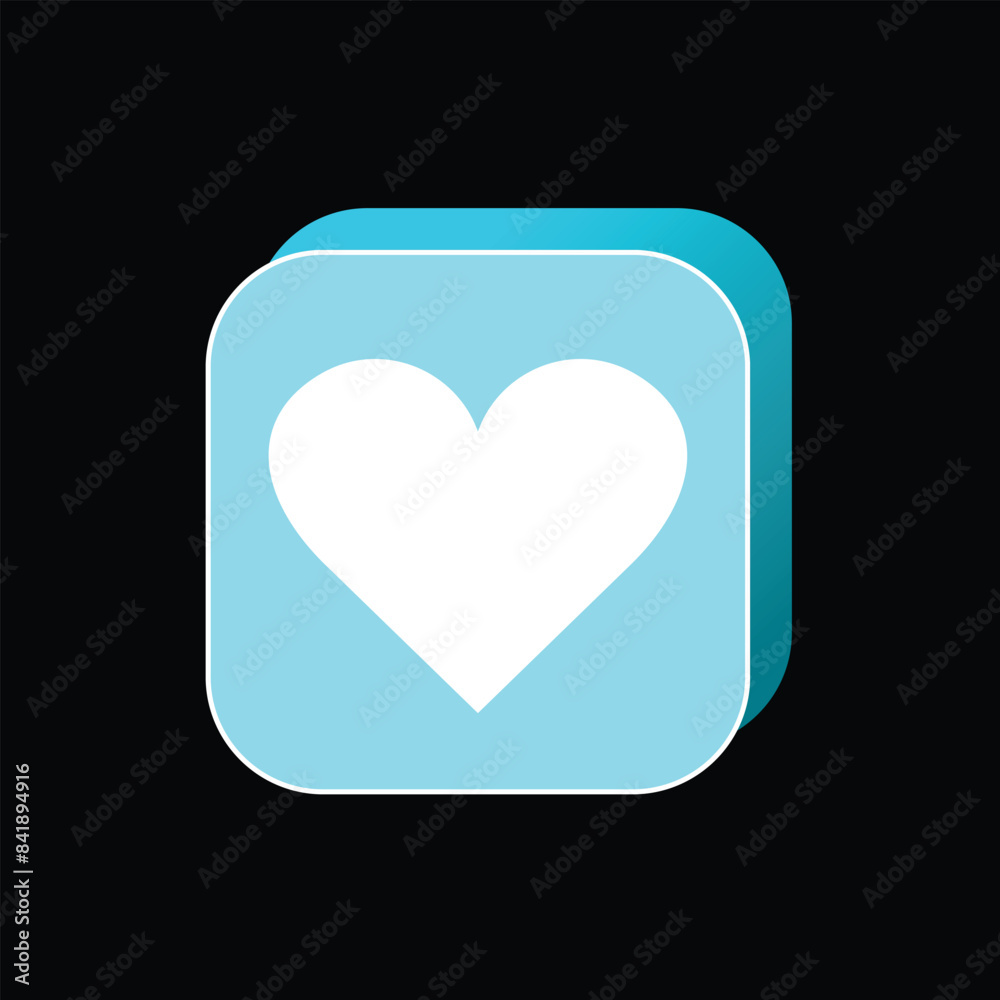 3d healthy icon blue heart image. modern design style. Suitable for use in medicine, web, etc. vector template design