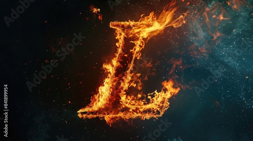 A scientific experiment demonstrating the combination of flames to form the letter L photo
