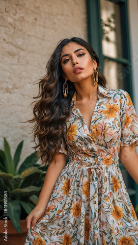 Stunning portrait of a beautiful latina female influencer and model © The A.I Studio