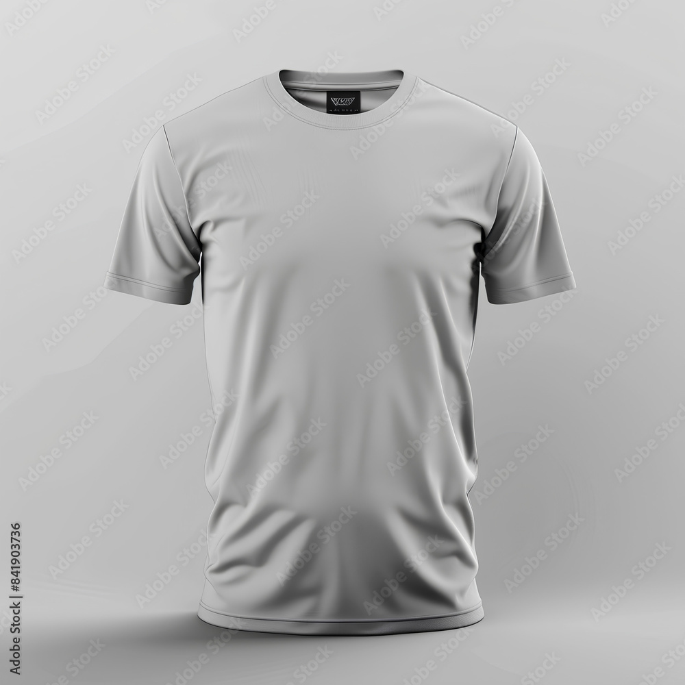 tshirt mockup template of a plain grey soccer jersey, front view, white background, no model or text on the shirt, high resolution tshirt mockup template of a plain grey soccer jersey, front view, white background, no model or text on the shirt, high resolution