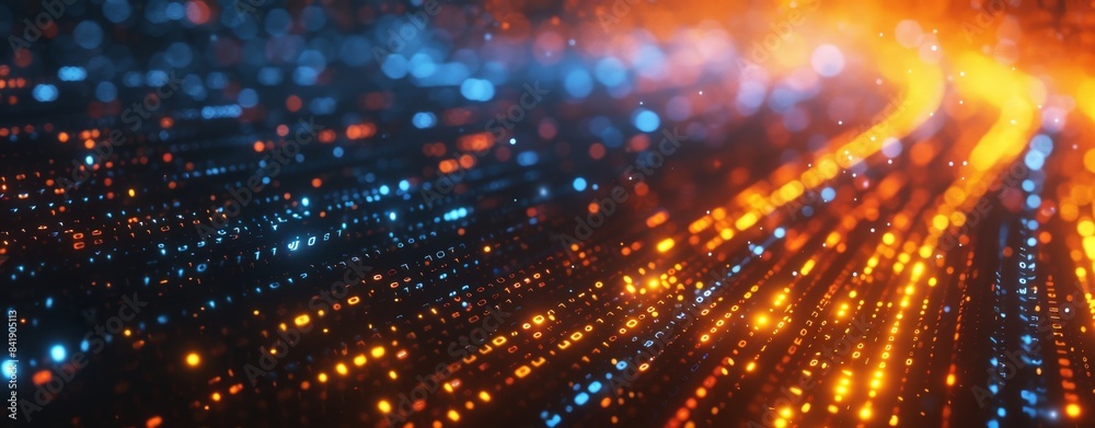 Abstract Digital Data Stream - Generative AI