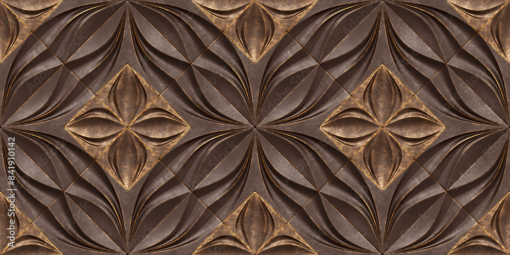 Elegant 3D Heart Flower Themed Wallpaper Design