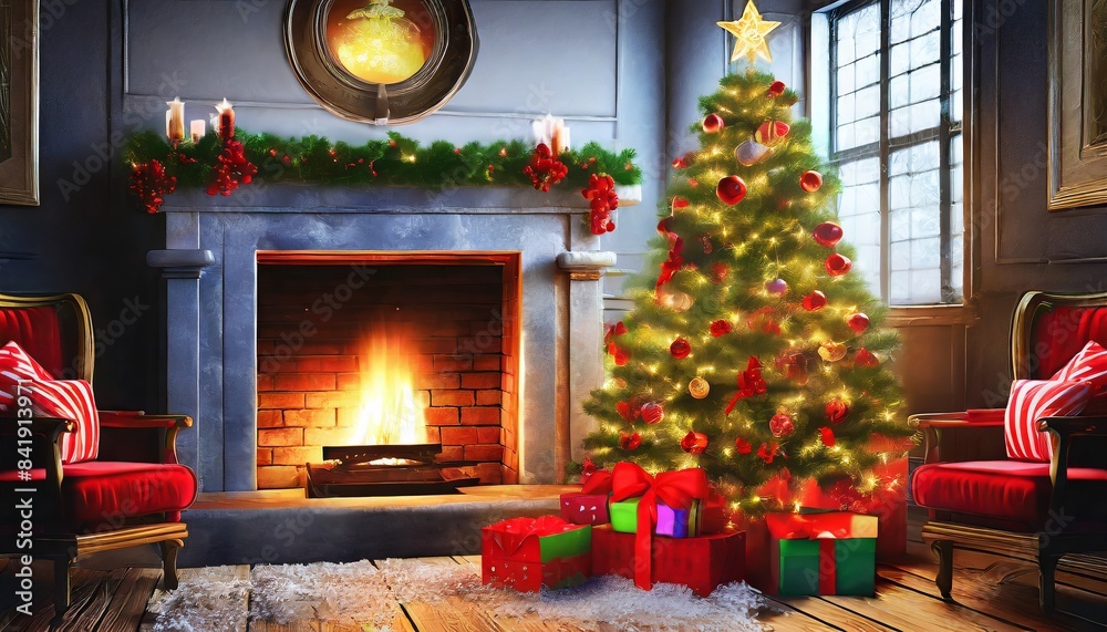 fireplace with christmas decorations fireplace with christmas decorations