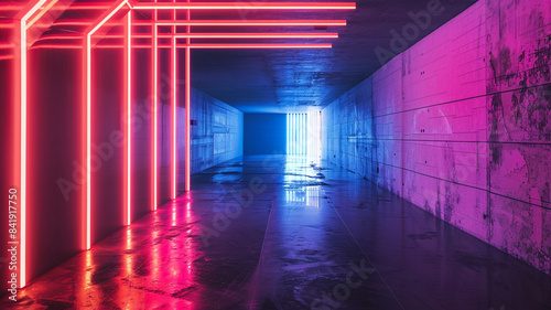 Schlanke Linien: Neonakzente in moderner Museumsarchitektur