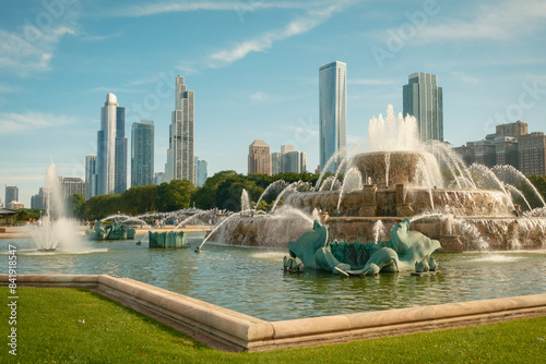Foto Clarence F. Buckingham Memorial Fountain, in Chicago, Illinois