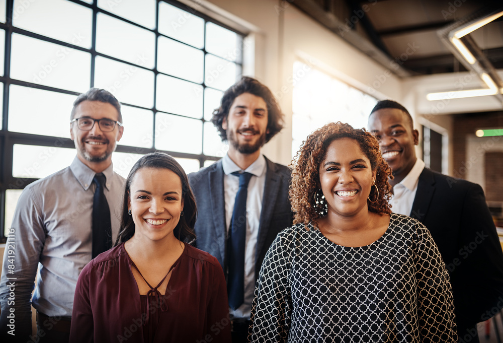 © Lyndon/peopleimages.com - Business people, portrait and smile in office for teamwork, support and collaboration at startup company. Employees or group standing together with mission for diversity, gender equality and about us © Lyndon/peopleimages.com - Business people, portrait and smile in office for teamwork, support and collaboration at startup company. Employees or group standing together with mission for diversity, gender equality and about us