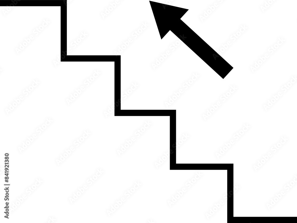 Elevator escalator stairs sign up and down icon isolated on white background flat vector illustration. Elevator escalator stairs sign up and down icon isolated on white background flat vector illustration.