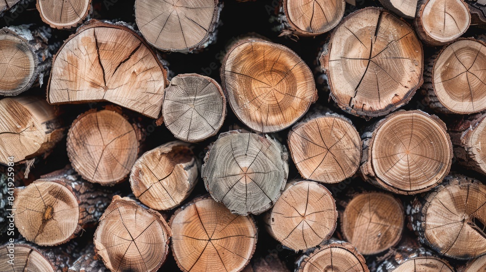 A stack of wood logs A stack of wood logs