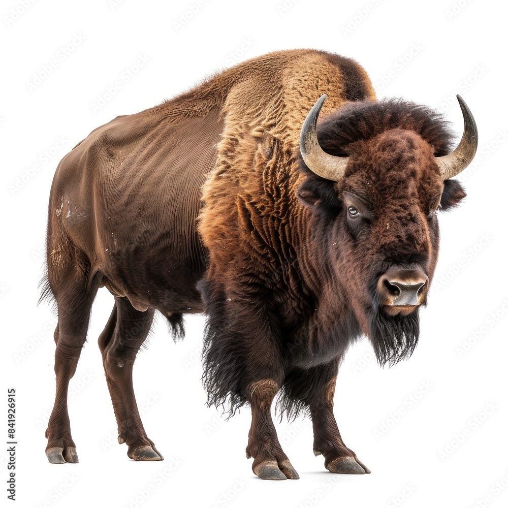 Bison isolated on white background Bison isolated on white background
