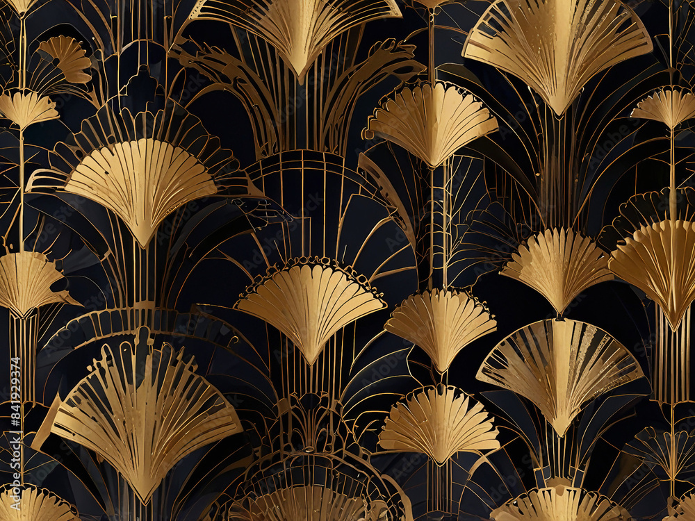 Elegant wallpaper inspired by Art Deco patterns Elegant wallpaper inspired by Art Deco patterns
