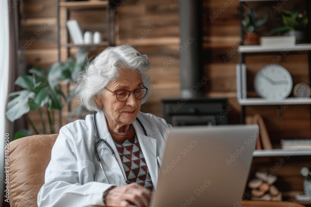telemedicine, online doctor's appointment, modern technologies, A doctor is seeing a patient using a laptop telemedicine, online doctor's appointment, modern technologies, A doctor is seeing a patient using a laptop