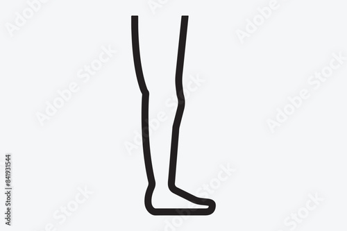 leg icon vector and illustration art