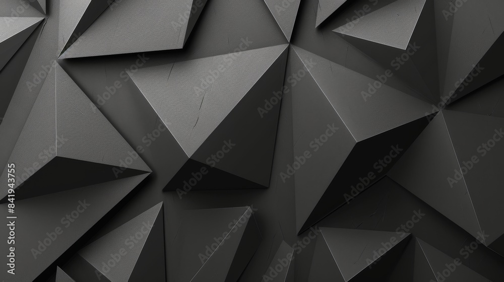 Abstract Black Geometric Texture, Generative AI Abstract Black Geometric Texture, Generative AI