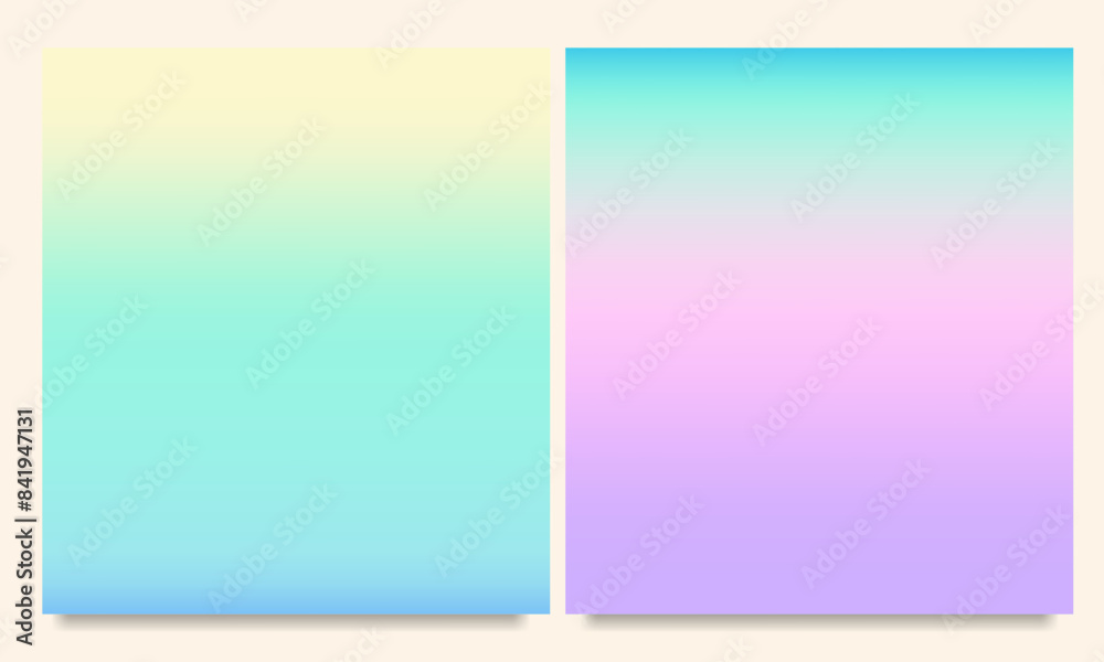 Delve into two captivating cover designs featuring flowing abstract gradients in serene natural hues. Perfect for various media and branding needs