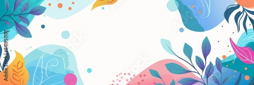 Abstract floral background with watercolor elements.