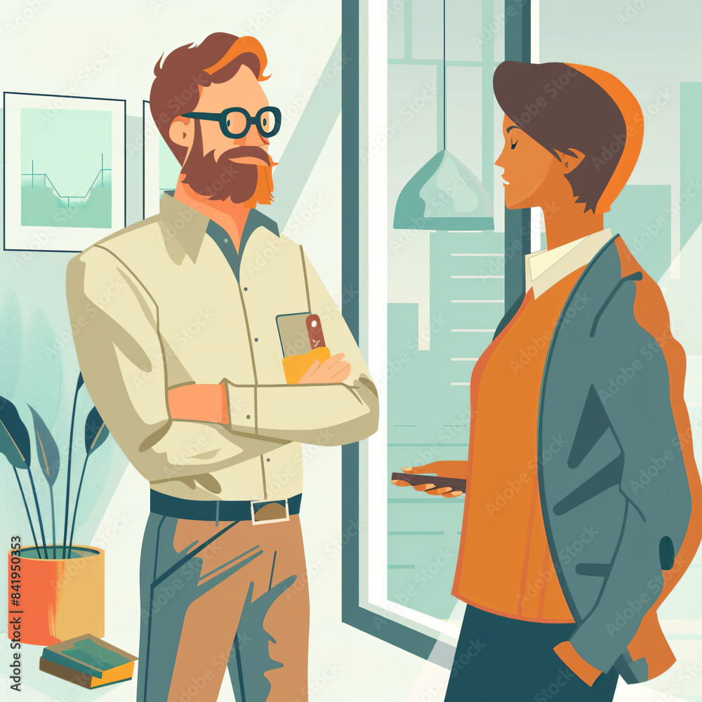 Business People Having a Conversation Business People Having a Conversation