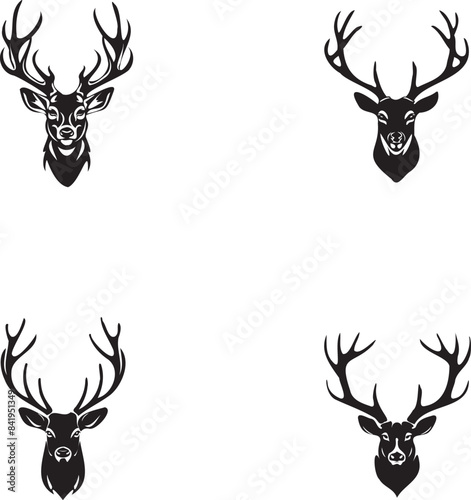 Deers Silhouette Vector