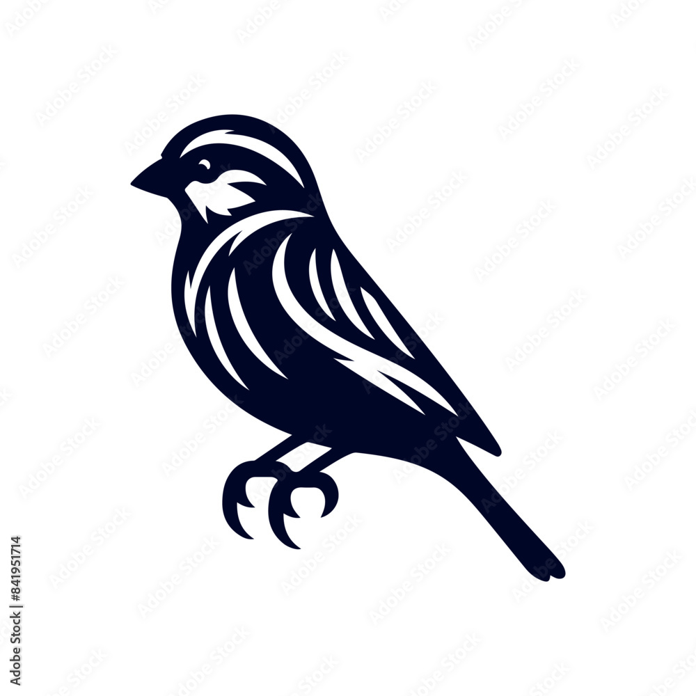Sparrow bird silhouette Clip art isolated vector illustration on white background Sparrow bird silhouette Clip art isolated vector illustration on white background