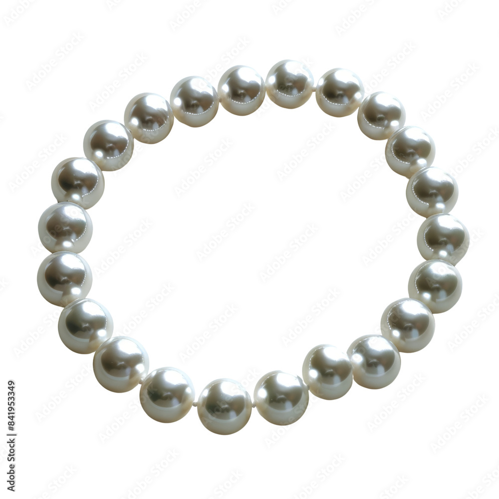 Elegant pearl bracelet jewelry accessory on white background. Perfect for fashion, elegance, or luxury themes in stock photography. Isolated on transparent background Elegant pearl bracelet jewelry accessory on white background. Perfect for fashion, elegance, or luxury themes in stock photography. Isolated on transparent background