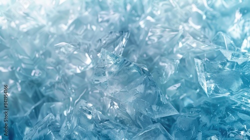 Abstract Ice Background in Stunning Blue Texture