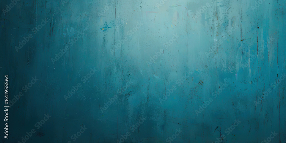 Obraz premium Blue texture wall design with wood background, mockup