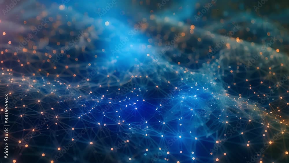 A digital rendering of a complex web of data paths intricately designed by AI to prevent congestion and minimize delays.