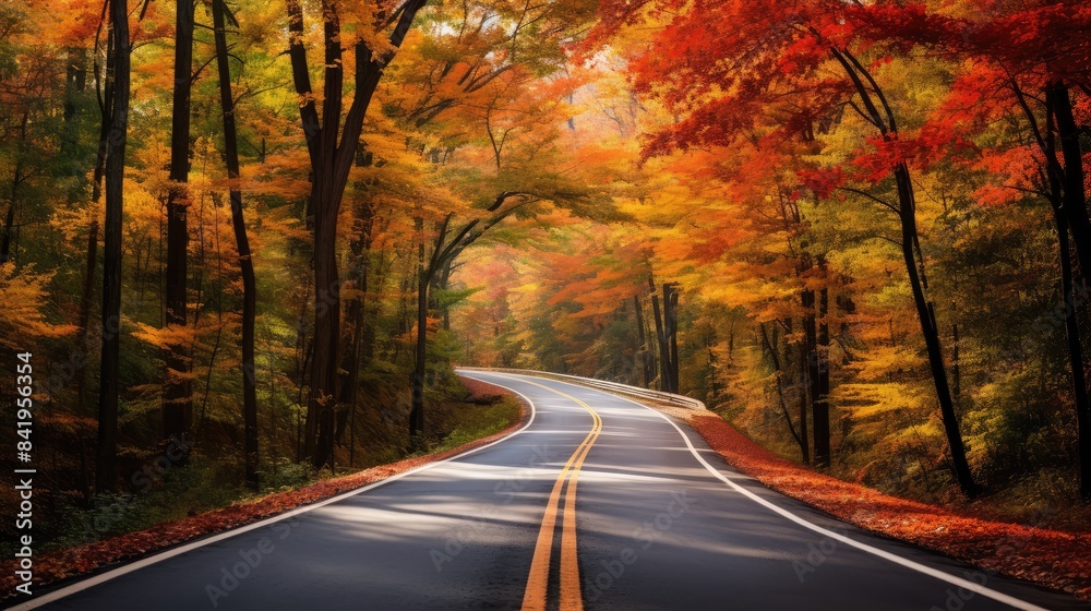 Obraz premium road in autumn