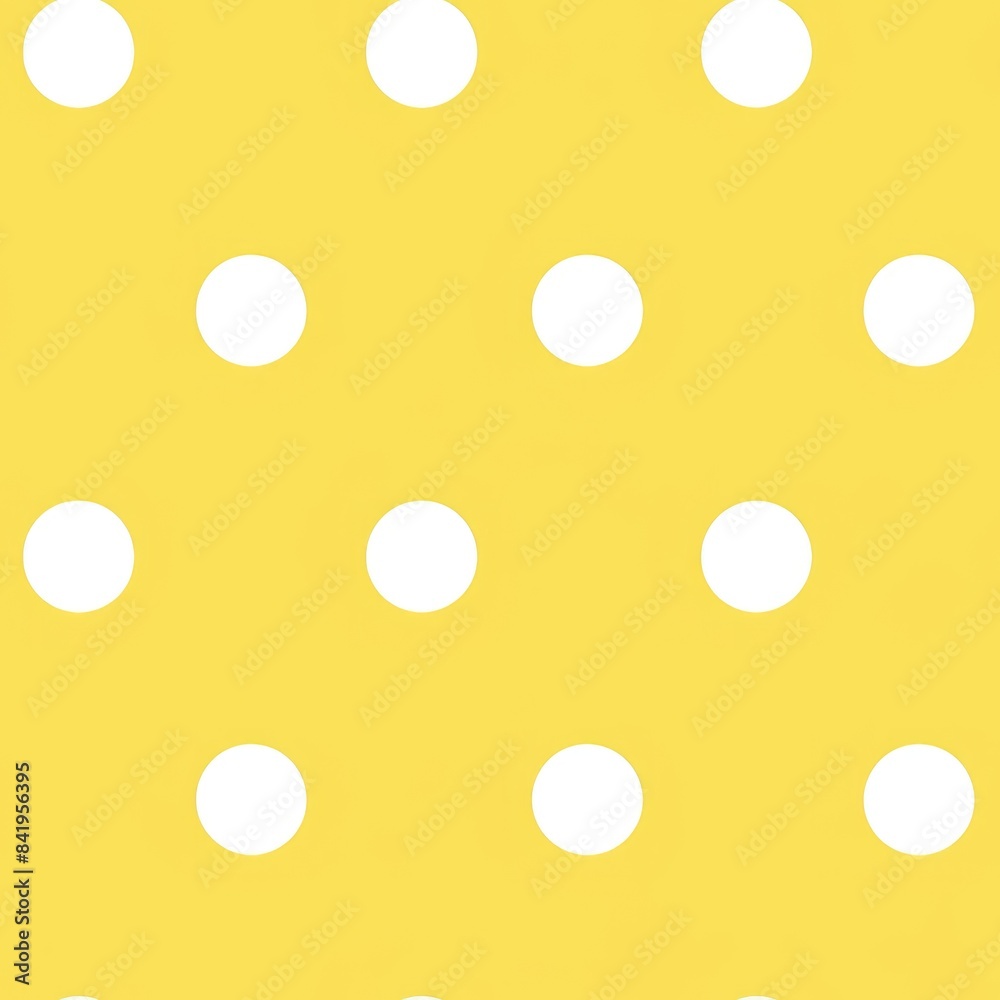 Seamless Pattern, White Polka Dots on yellow Background, Print for Textile, Paper, Abstract Background Seamless Pattern, White Polka Dots on yellow Background, Print for Textile, Paper, Abstract Background