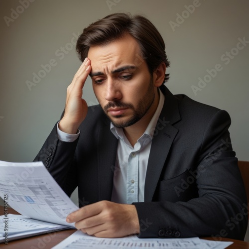 person depressed working in office