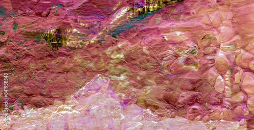 Enigmatic Elegance: Oil-Painted Liquid Art with Vibrant Translucent Colors
