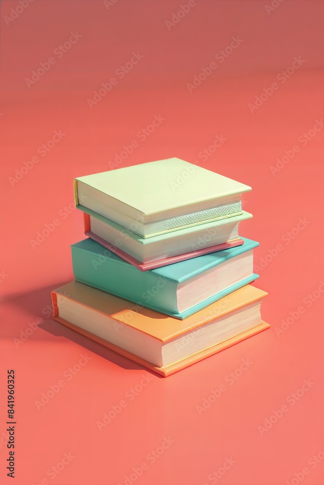 School book stack with pink background or poster with copy space. School banner for education advertising symbolizing knowledge and education, learning, study School book stack with pink background or poster with copy space. School banner for education advertising symbolizing knowledge and education, learning, study