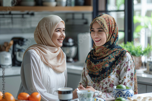 Two Women Enjoying Coffee In A Cafe