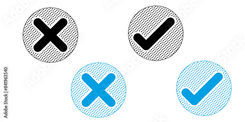yes no right wrong buttons transparent frame