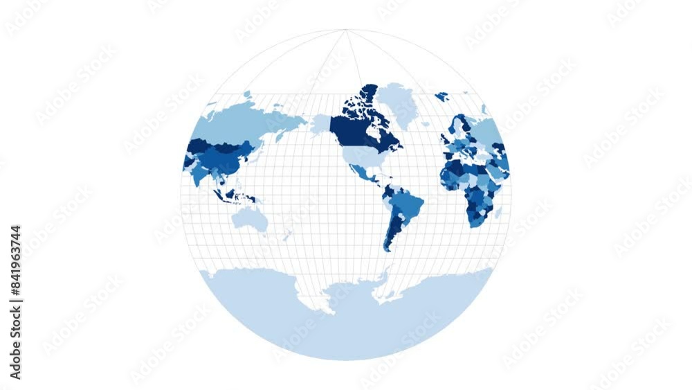 World Map. Van der Grinten III projection. Loopable rotating map of the world. Awesome footage. World Map. Van der Grinten III projection. Loopable rotating map of the world. Awesome footage.